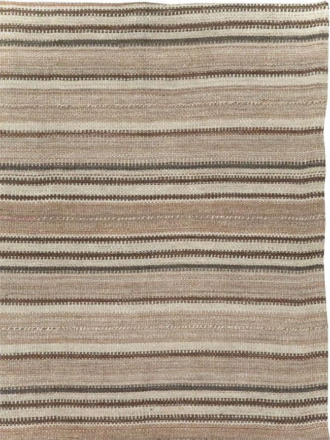 Vintage Turkish Flatweave Kilim Room Size Carpet, No.31606 - Gss