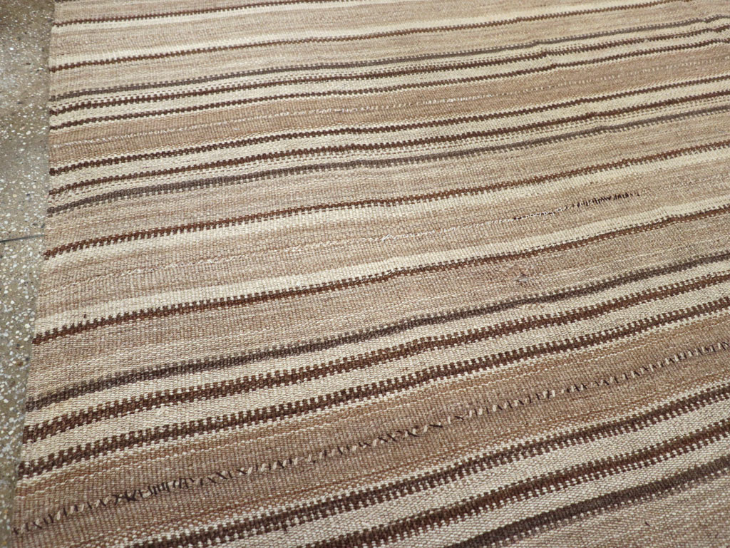 Vintage Turkish Flatweave Kilim Room Size Carpet, No.31606 - Gss