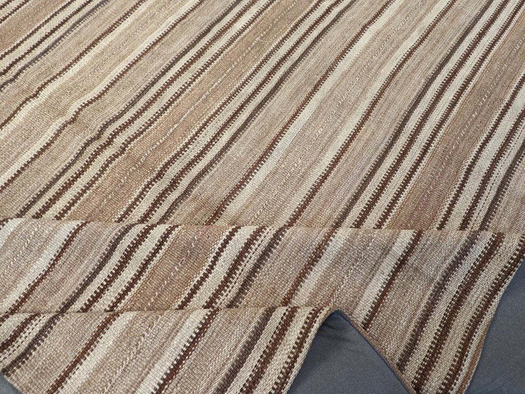 Vintage Turkish Flatweave Kilim Room Size Carpet, No.31606 - Gss