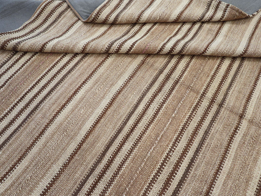 Vintage Turkish Flatweave Kilim Room Size Carpet, No.31606 - Gss