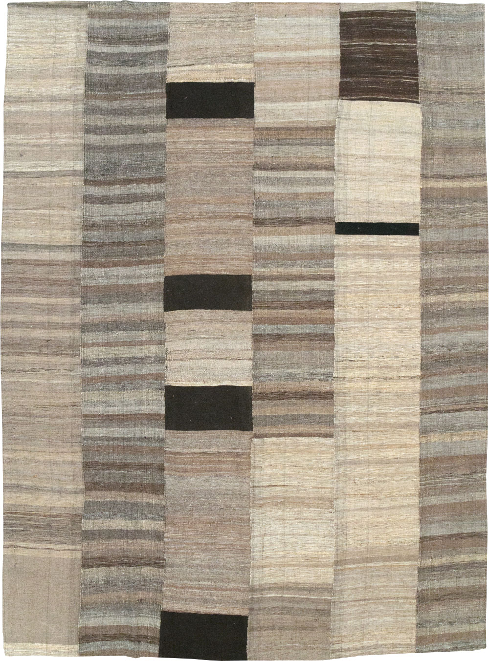 Modern Turkish Flatweave Room Size Carpet, No.31607 - Gss
