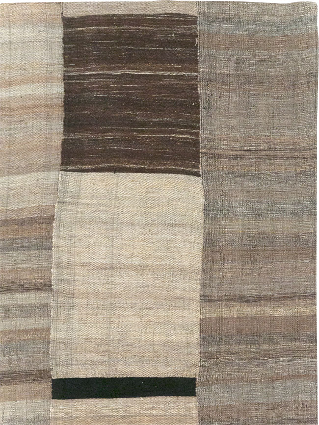 Modern Turkish Flatweave Room Size Carpet, No.31607 - Gss