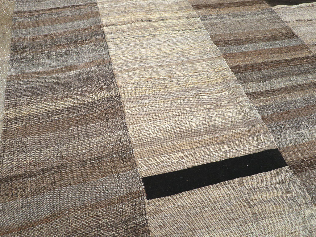 Modern Turkish Flatweave Room Size Carpet, No.31607 - Gss
