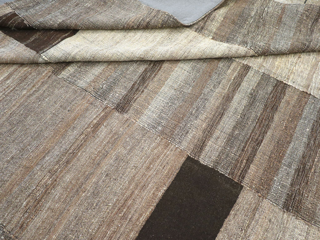 Modern Turkish Flatweave Room Size Carpet, No.31607 - Gss