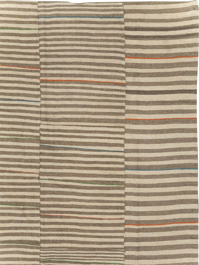 Modern Turkish Flatweave Kilim Large Carpet, No.31608 - Gss