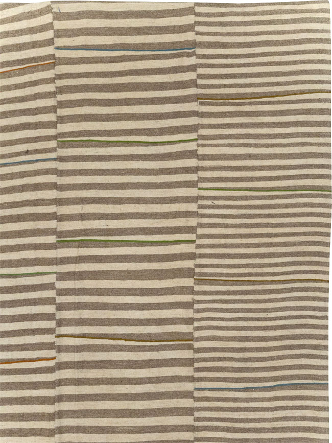 Modern Turkish Flatweave Kilim Large Carpet, No.31608 - Gss