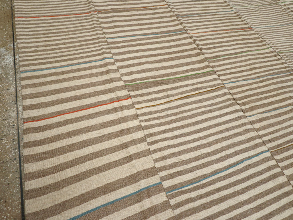 Modern Turkish Flatweave Kilim Large Carpet, No.31608 - Gss