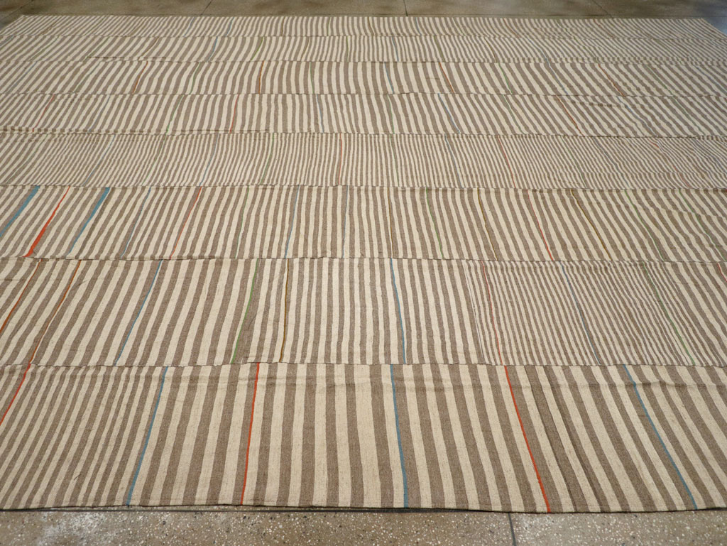 Modern Turkish Flatweave Kilim Large Carpet, No.31608 - Gss