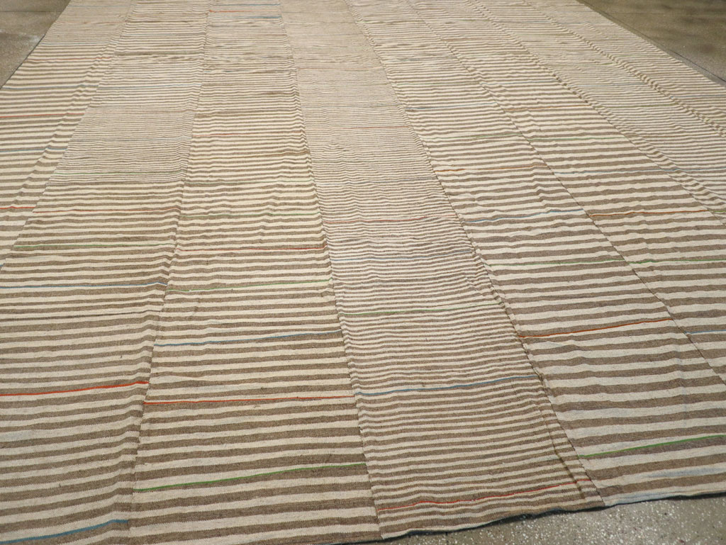 Modern Turkish Flatweave Kilim Large Carpet, No.31608 - Gss