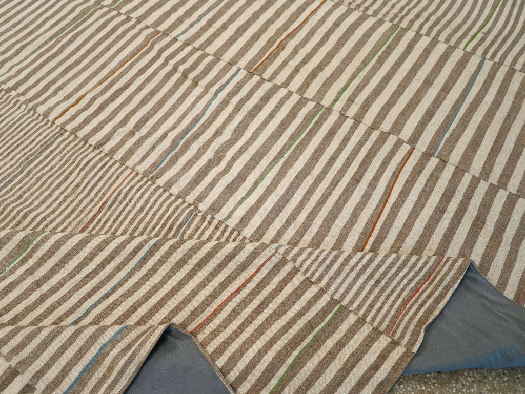 Modern Turkish Flatweave Kilim Large Carpet, No.31608 - Gss