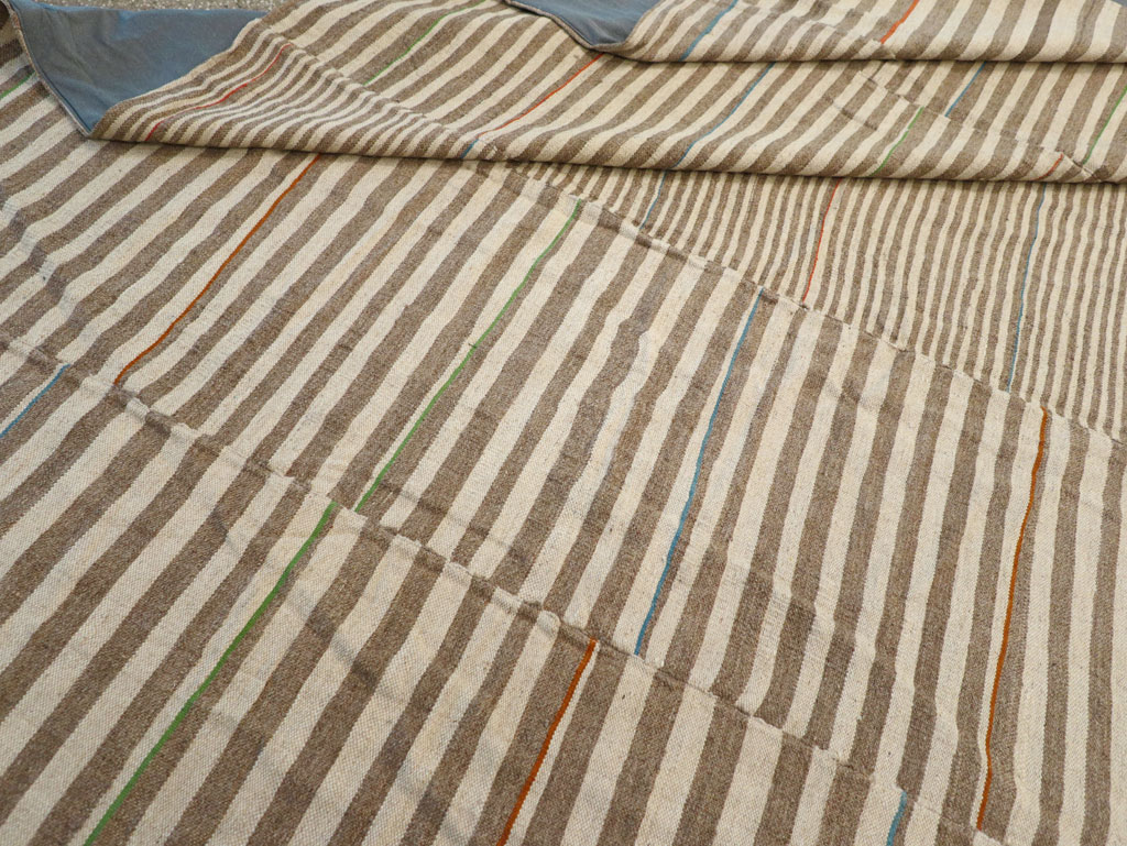 Modern Turkish Flatweave Kilim Large Carpet, No.31608 - Gss