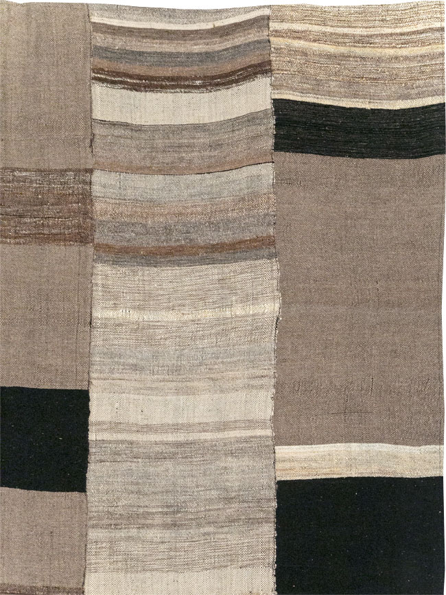 Modern Turkish Flatweave Square Room Size Carpet, No.31609 - Gss