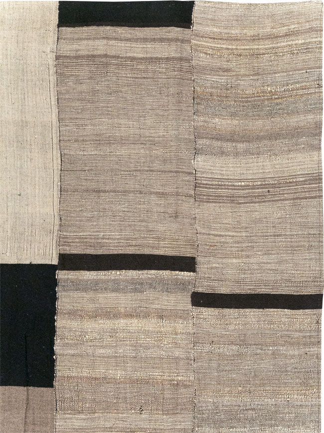 Modern Turkish Flatweave Square Room Size Carpet, No.31609 - Gss