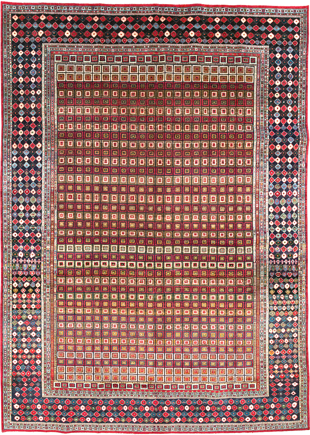 Vintage Persian Tabriz Room Size Carpet, No.31610 - Gss