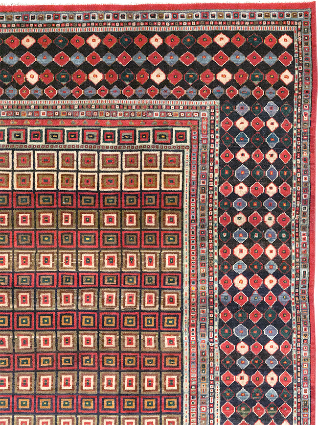 Vintage Persian Tabriz Room Size Carpet, No.31610 - Gss