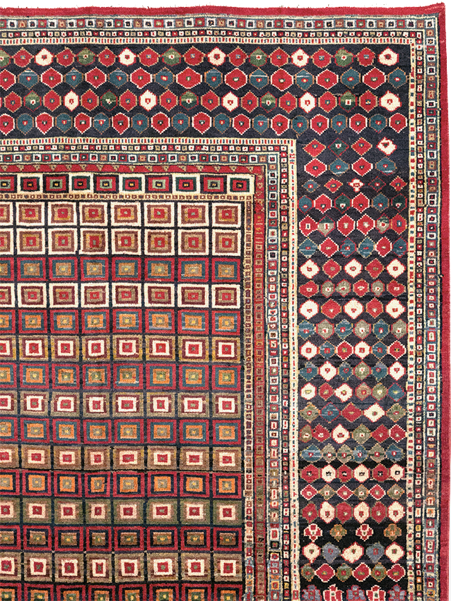 Vintage Persian Tabriz Room Size Carpet, No.31610 - Gss