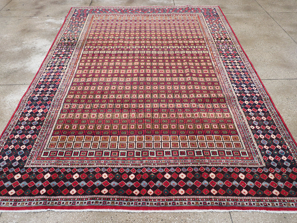Vintage Persian Tabriz Room Size Carpet, No.31610 - Gss