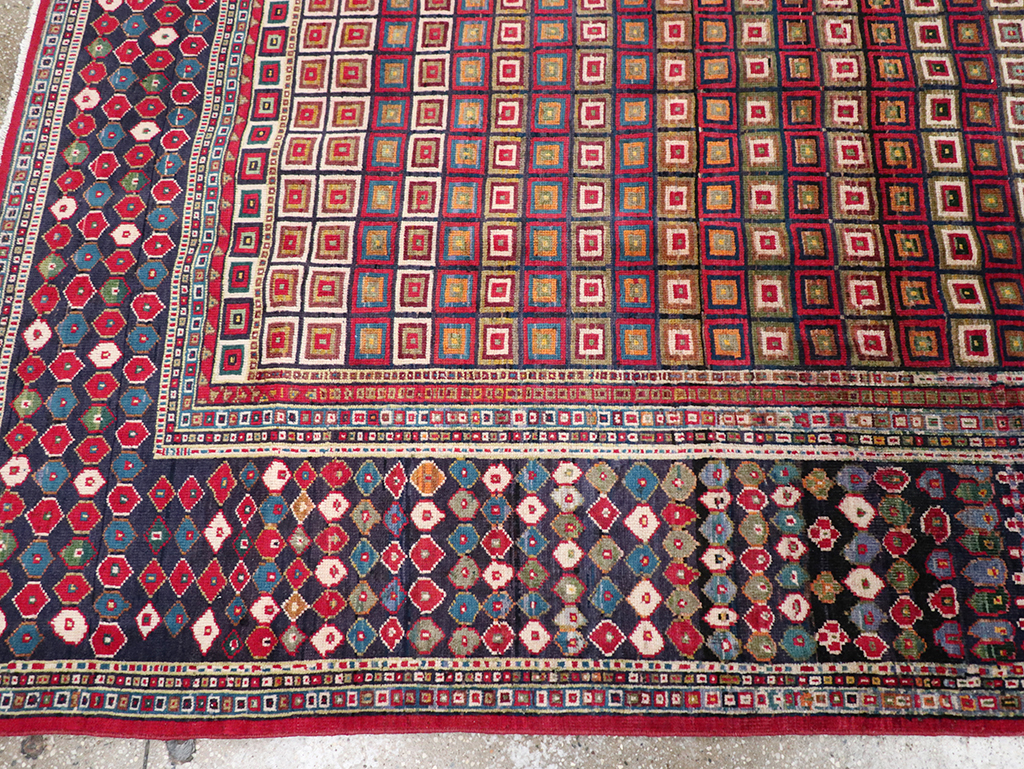 Vintage Persian Tabriz Room Size Carpet, No.31610 - Gss