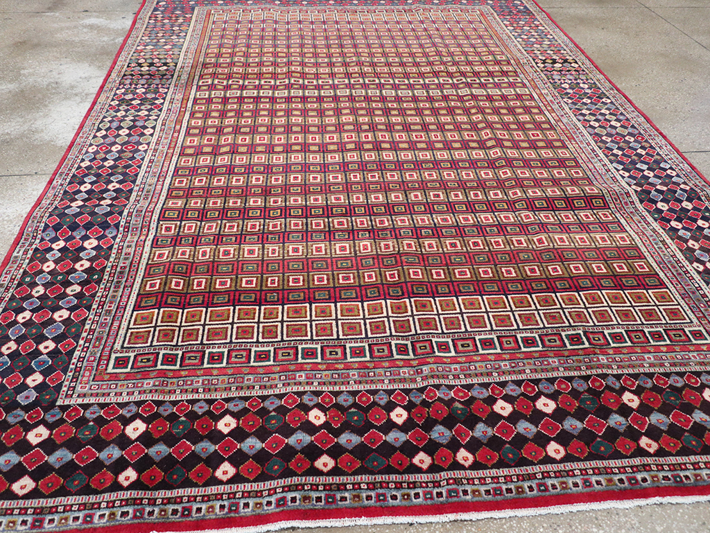 Vintage Persian Tabriz Room Size Carpet, No.31610 - Gss