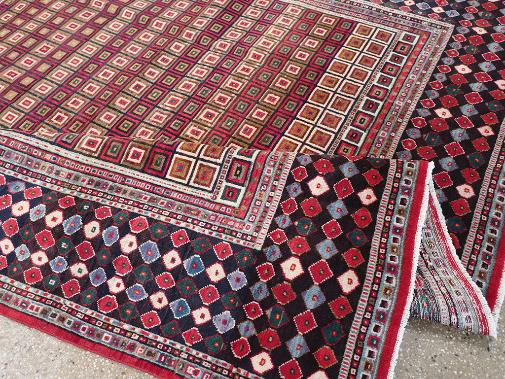 Vintage Persian Tabriz Room Size Carpet, No.31610 - Gss