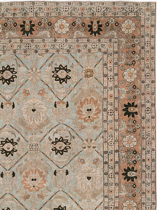Antique Persian Varamin Room Size Carpet, No.31611 - Gss