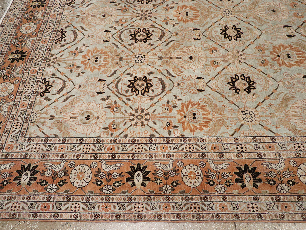 Antique Persian Varamin Room Size Carpet, No.31611 - Gss