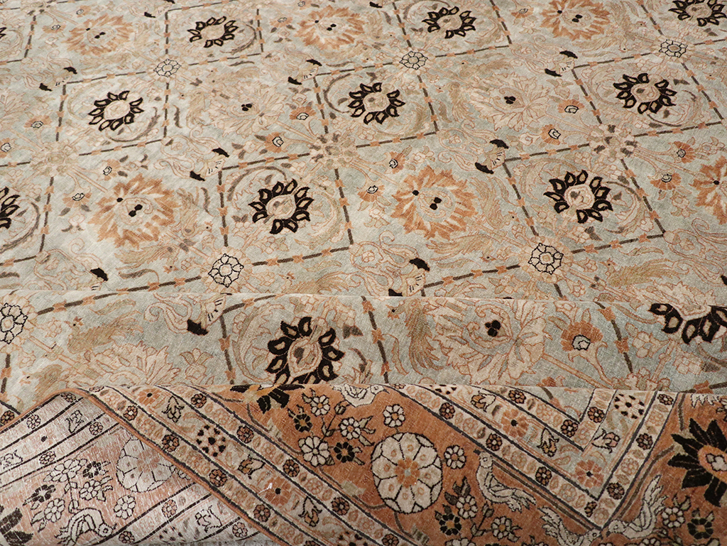 Antique Persian Varamin Room Size Carpet, No.31611 - Gss