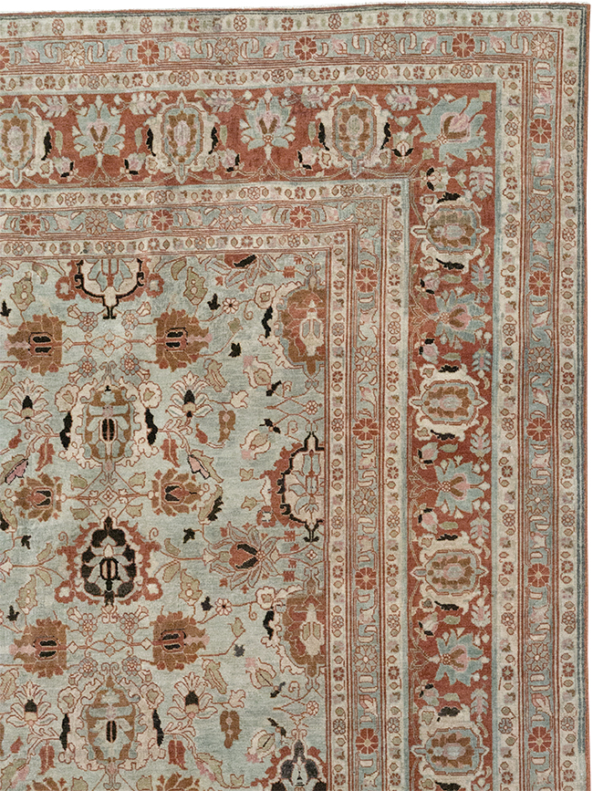Antique Persian Varamin Room Size Carpet, No.31612 - Gss