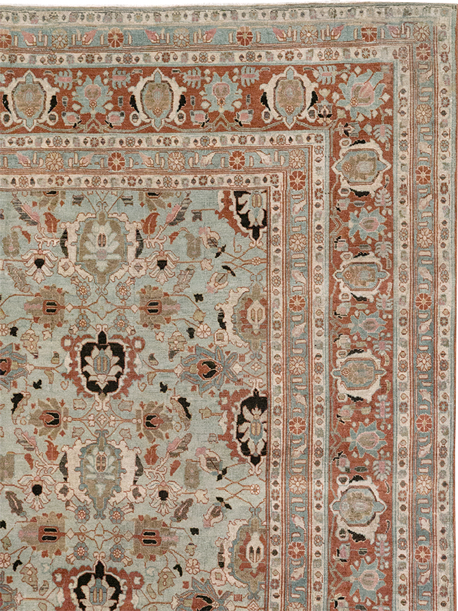 Antique Persian Varamin Room Size Carpet, No.31612 - Gss