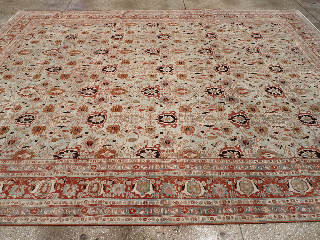 Antique Persian Varamin Room Size Carpet, No.31612 - Gss