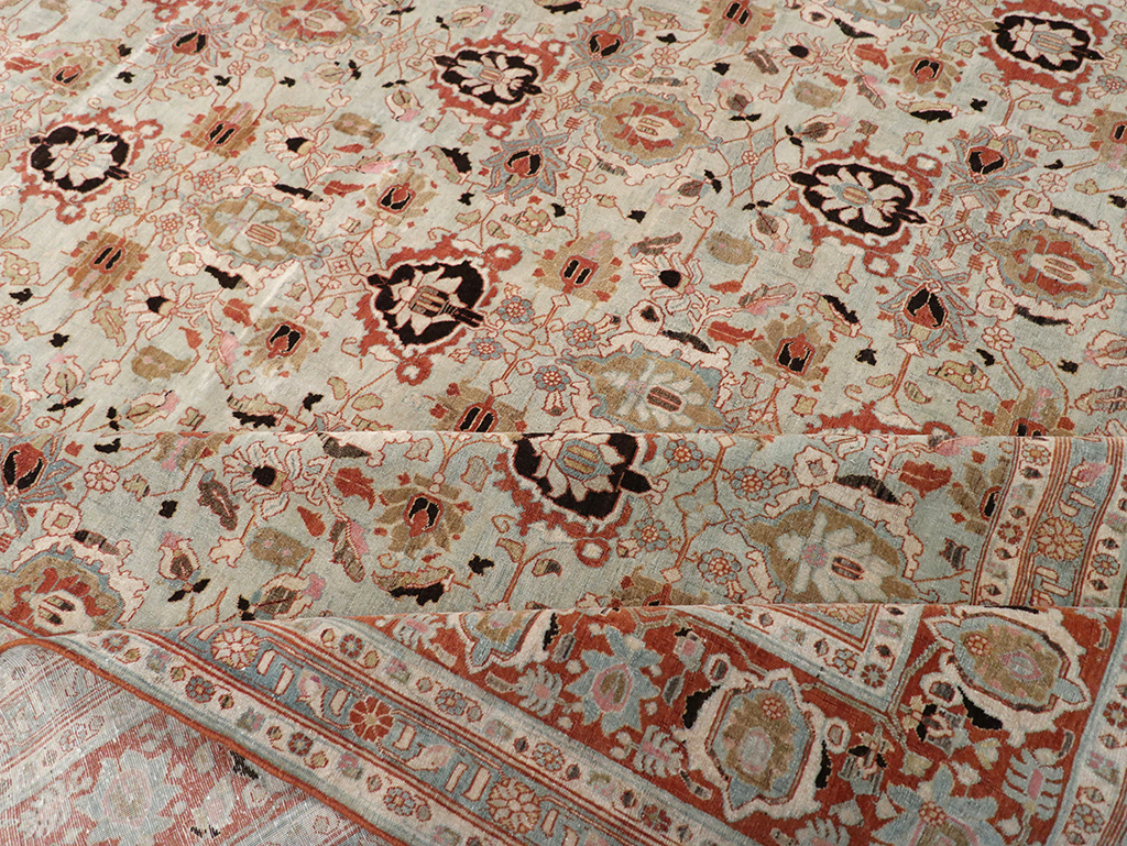 Antique Persian Varamin Room Size Carpet, No.31612 - Gss