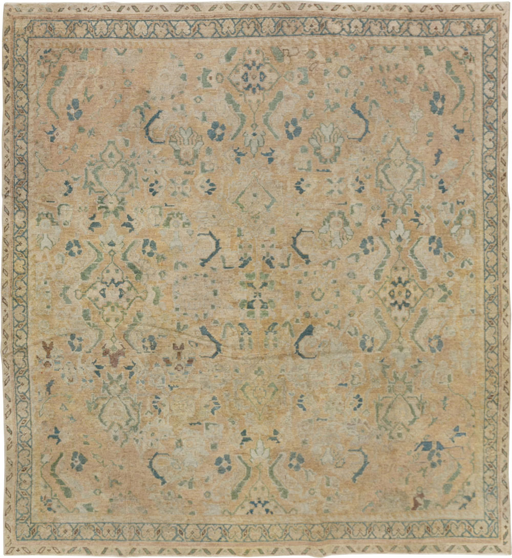 Vintage Persian Mahal Square Accent Carpet, No.31620 - Gss