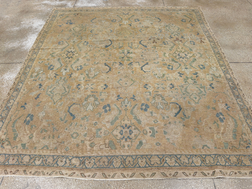 Vintage Persian Mahal Square Accent Carpet, No.31620 - Gss