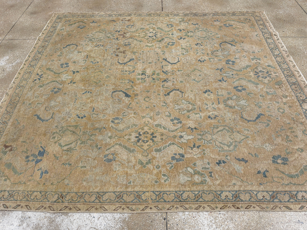 Vintage Persian Mahal Square Accent Carpet, No.31620 - Gss