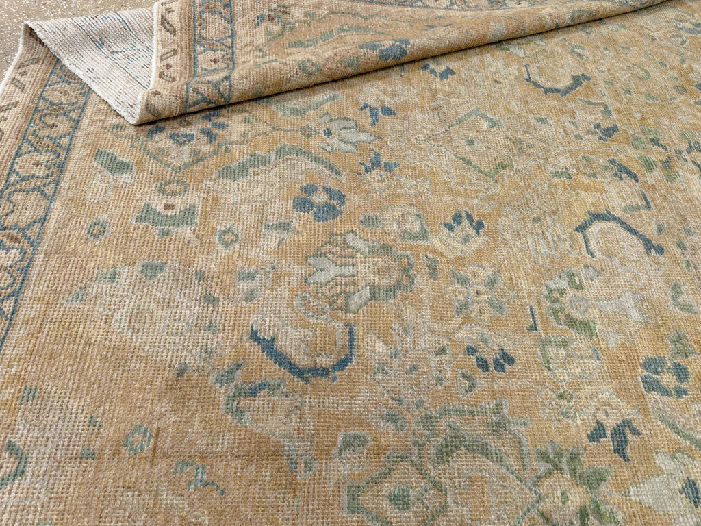 Vintage Persian Mahal Square Accent Carpet, No.31620 - Gss