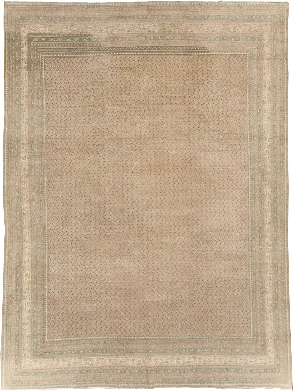 Distressed Style Vintage Persian Mahal Room Size Carpet, No.31622 - Gss