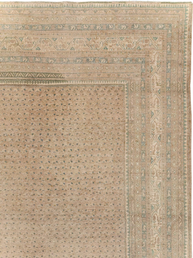 Distressed Style Vintage Persian Mahal Room Size Carpet, No.31622 - Gss