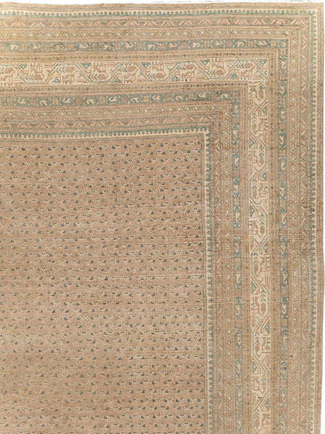 Distressed Style Vintage Persian Mahal Room Size Carpet, No.31622 - Gss