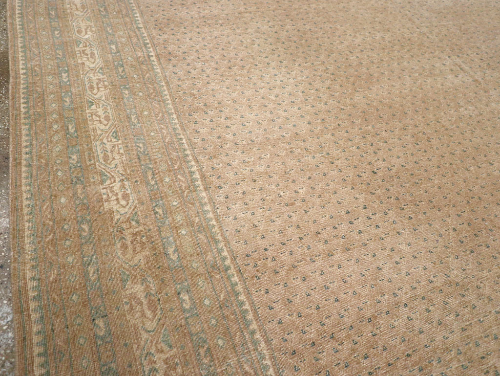 Distressed Style Vintage Persian Mahal Room Size Carpet, No.31622 - Gss