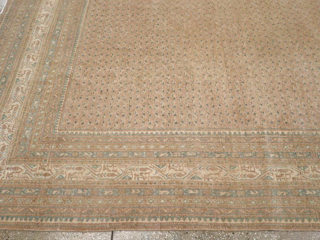 Distressed Style Vintage Persian Mahal Room Size Carpet, No.31622 - Gss