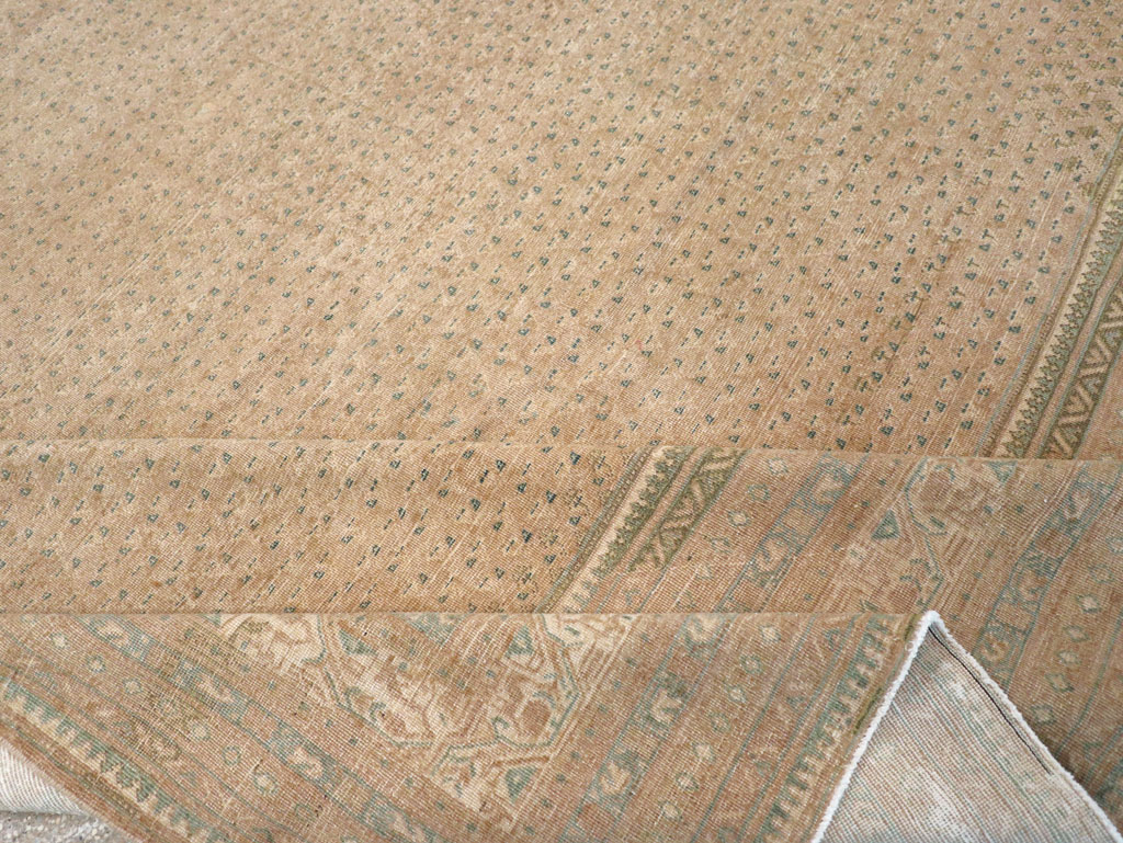 Distressed Style Vintage Persian Mahal Room Size Carpet, No.31622 - Gss