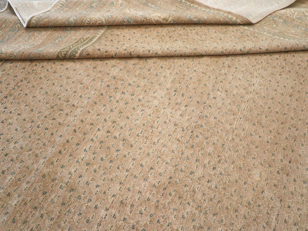 Distressed Style Vintage Persian Mahal Room Size Carpet, No.31622 - Gss