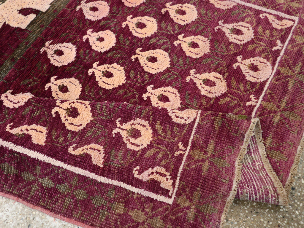 Vintage Pictorial Cotton Agra Rug, No.31638 - Gss