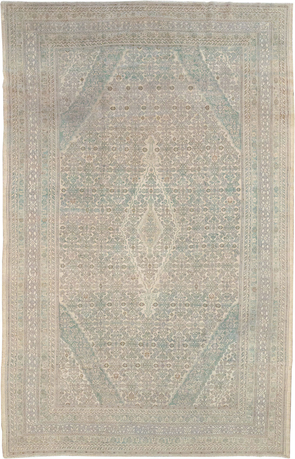 Vintage Persian Bibikabad Large Carpet, No.31640 - Gss
