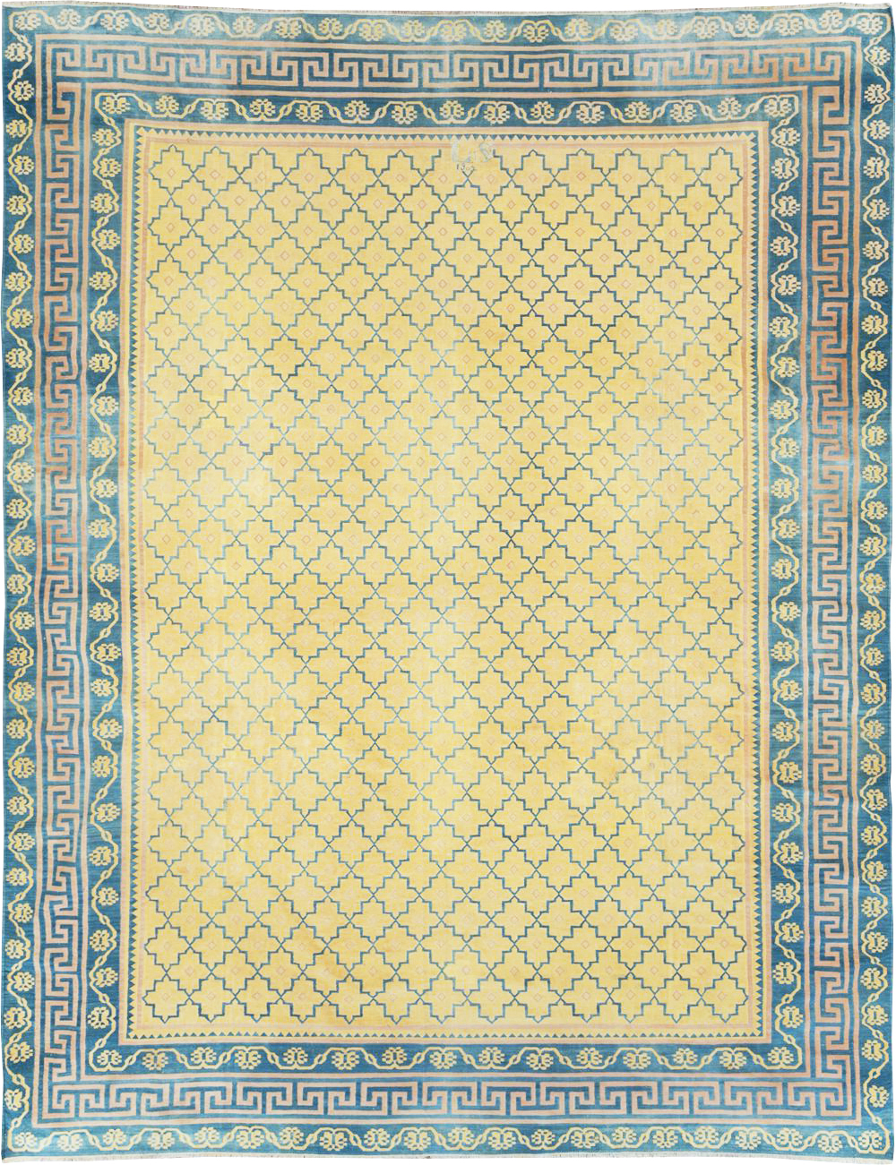 Vintage Indian Flatweave Dhurrie Large Room Size Carpet, No.31642 - Gss