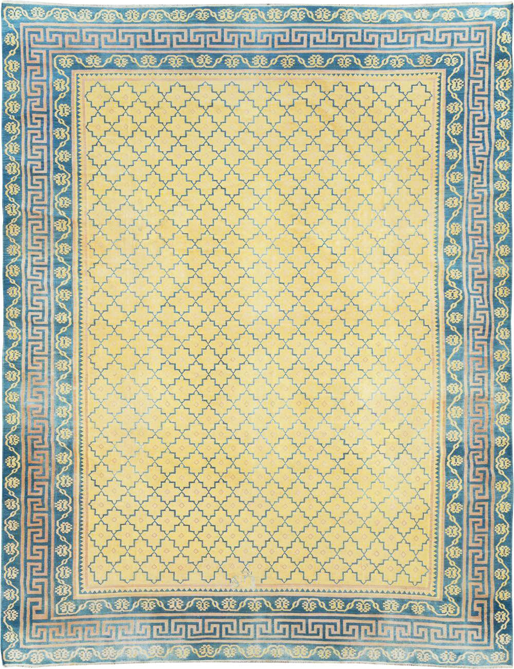 Vintage Indian Flatweave Dhurrie Large Room Size Carpet, No.31642 - Gss