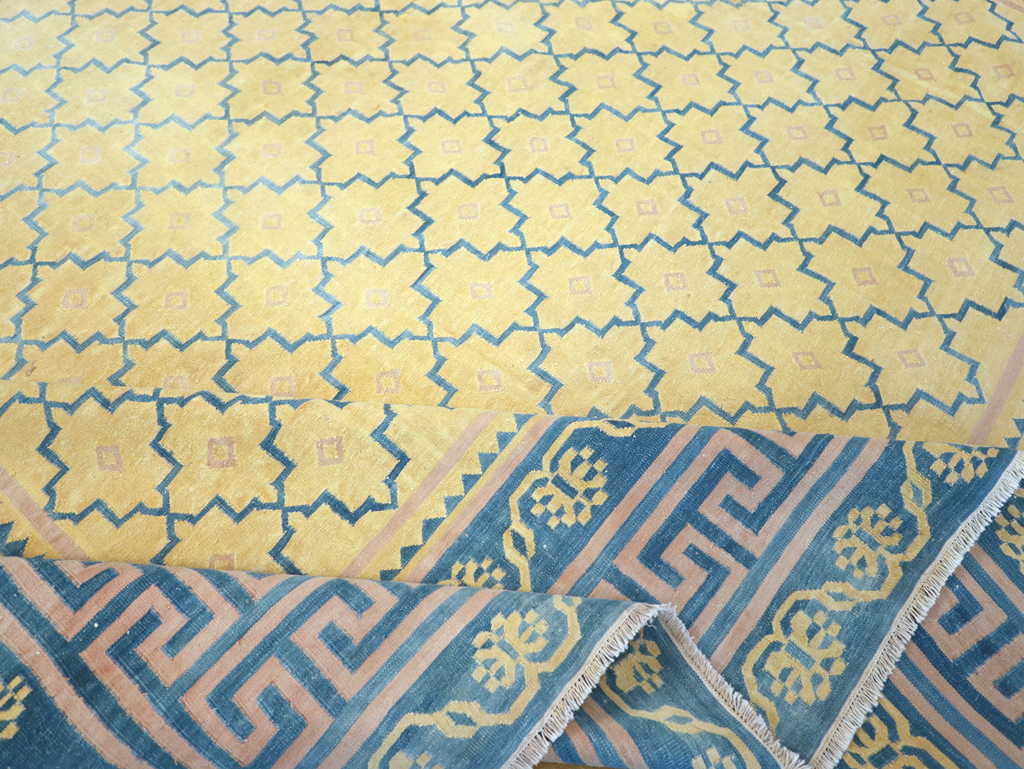 Vintage Indian Flatweave Dhurrie Large Room Size Carpet, No.31642 - Gss