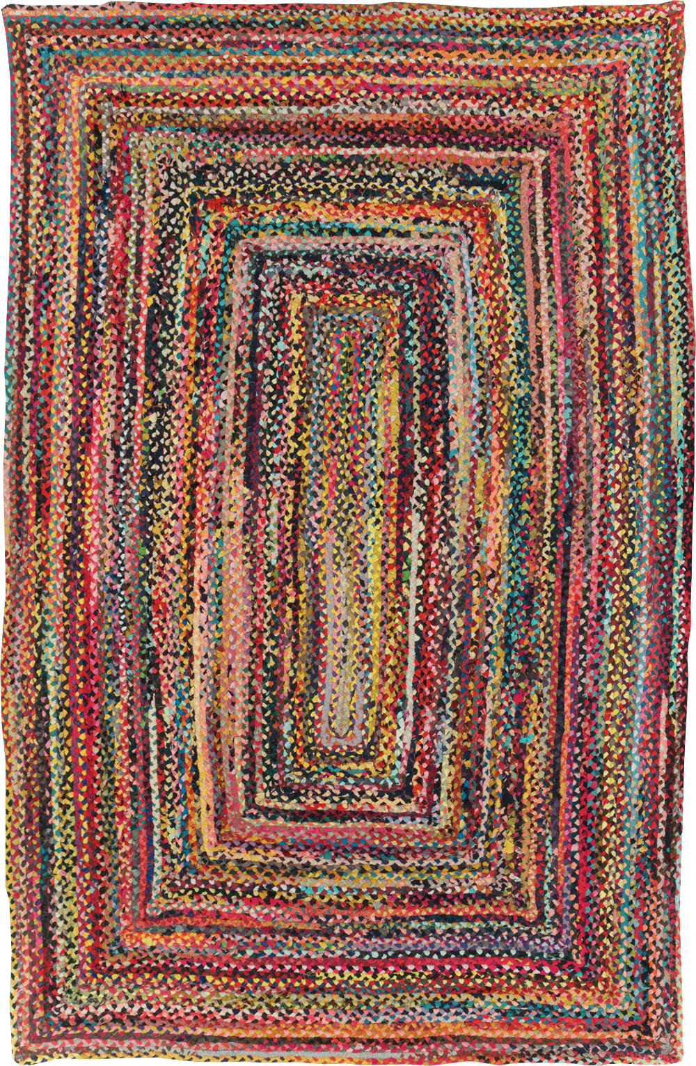 Vintage American Braided Accent Rug, No.31643 - Gss