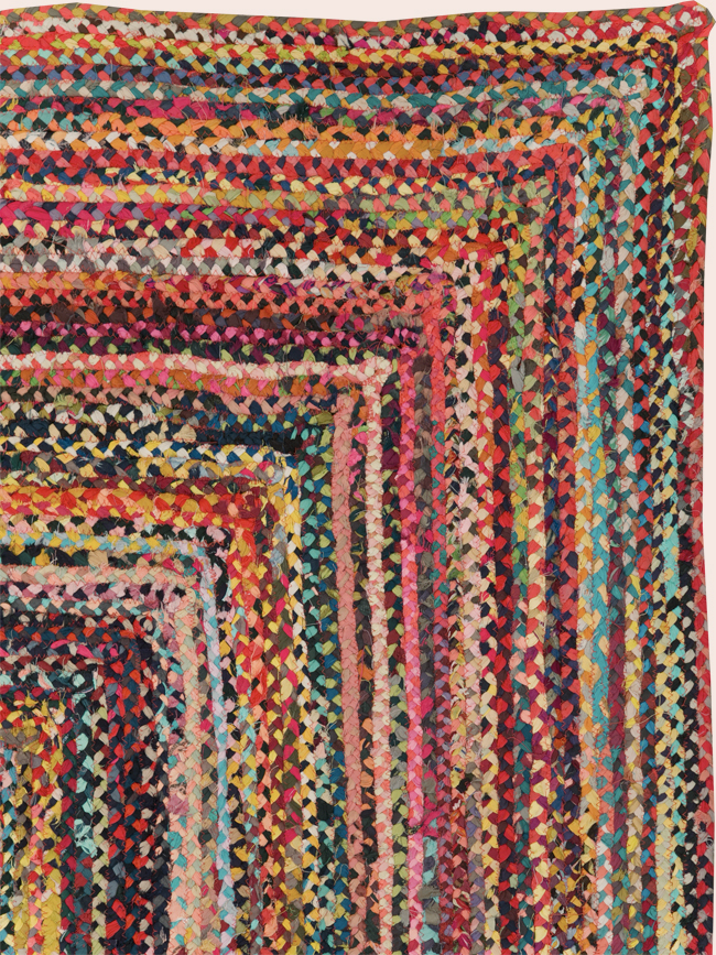 Vintage American Braided Accent Rug, No.31643 - Gss