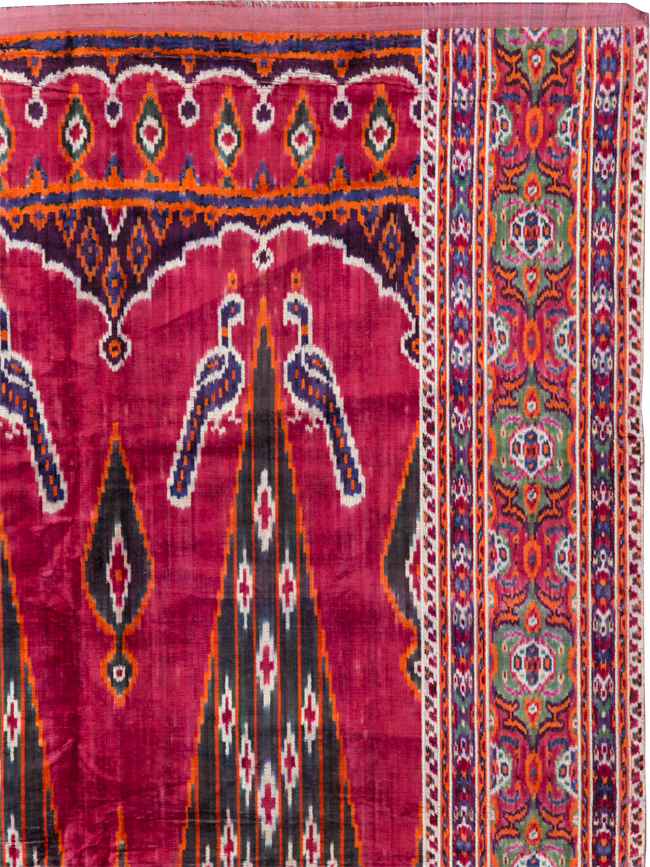 Antique Persian Yazd Silk Textile, No.31644 - Gss